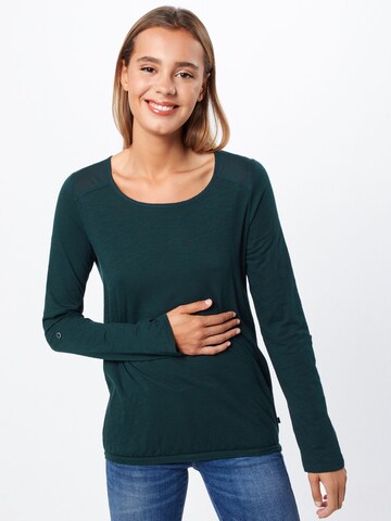 QS Shirt in Groen: voorkant