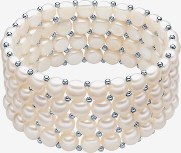 Valero Pearls Bracelet in White: front