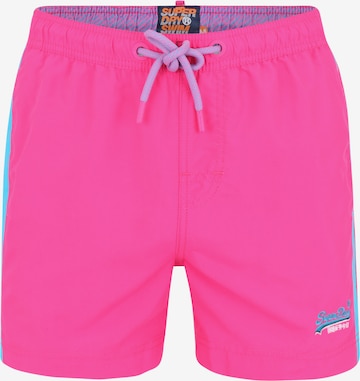 Superdry Badeshorts in Pink: predná strana