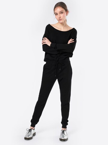 Urban Classics Jumpsuit in Zwart: voorkant