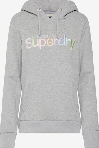 Sweat-shirt 'Rainbow' Superdry en gris : devant