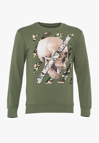 Sweat-shirt PLUS EIGHTEEN en vert : devant