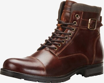 JACK & JONES Veterboots 'Albany' in Bruin: voorkant