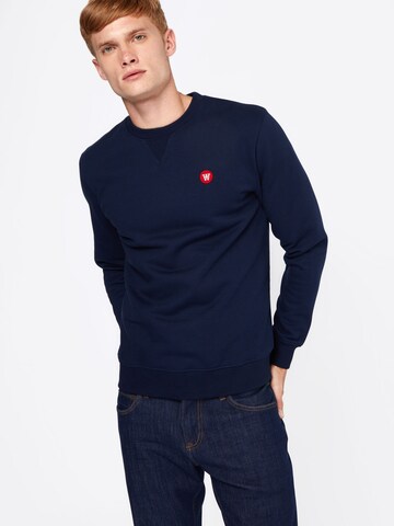 WOOD WOOD Sweatshirt 'Tey' in Blau: Vorderseite
