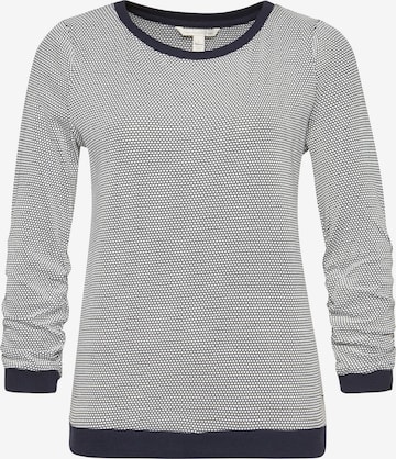 TOM TAILOR DENIM 3/4 Arm Sweatshirt mit Punkten in Blau: predná strana