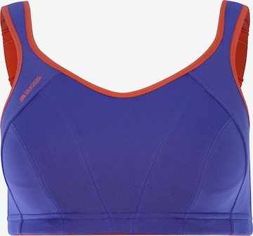 SHOCK ABSORBER Sports Bra in Blue: front