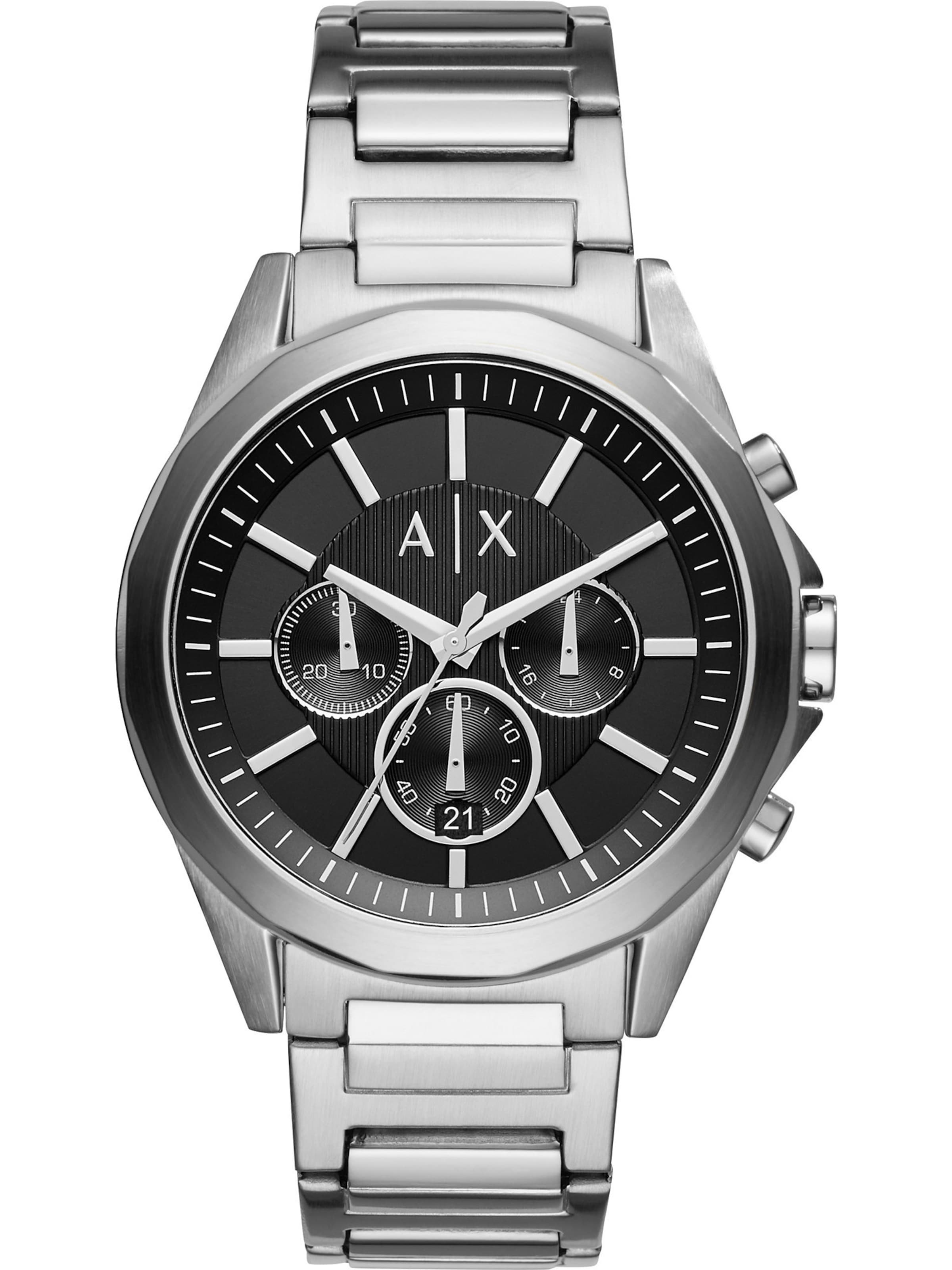 ARMANI EXCHANGE Аналоговые часы в Серебристый: спереди