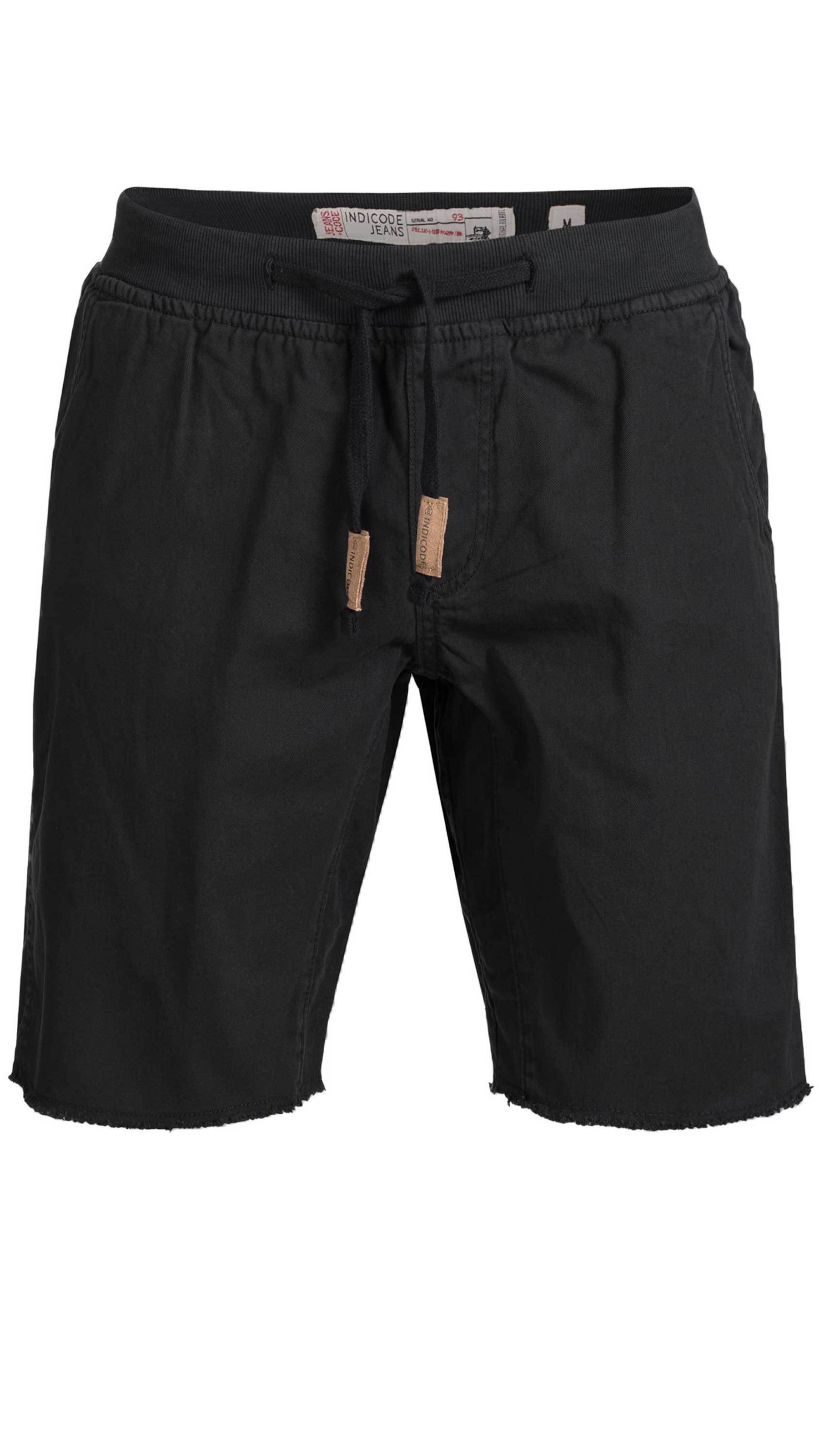 INDICODE JEANS Shorts 'Carver' in Schwarz: Vorderseite