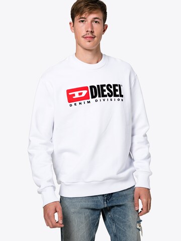 DIESEL Sweatshirt 'S Crew Division' in Weiß: predná strana