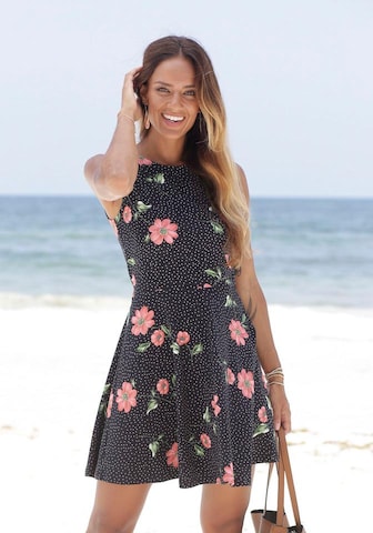 BEACH TIME - Vestido de playa en negro: frente