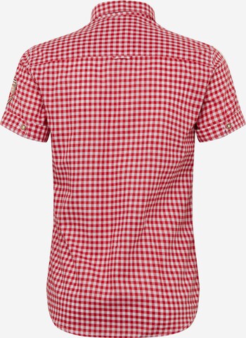 STOCKERPOINT Regular fit Traditional Button Up Shirt 'Connor' in Red: back