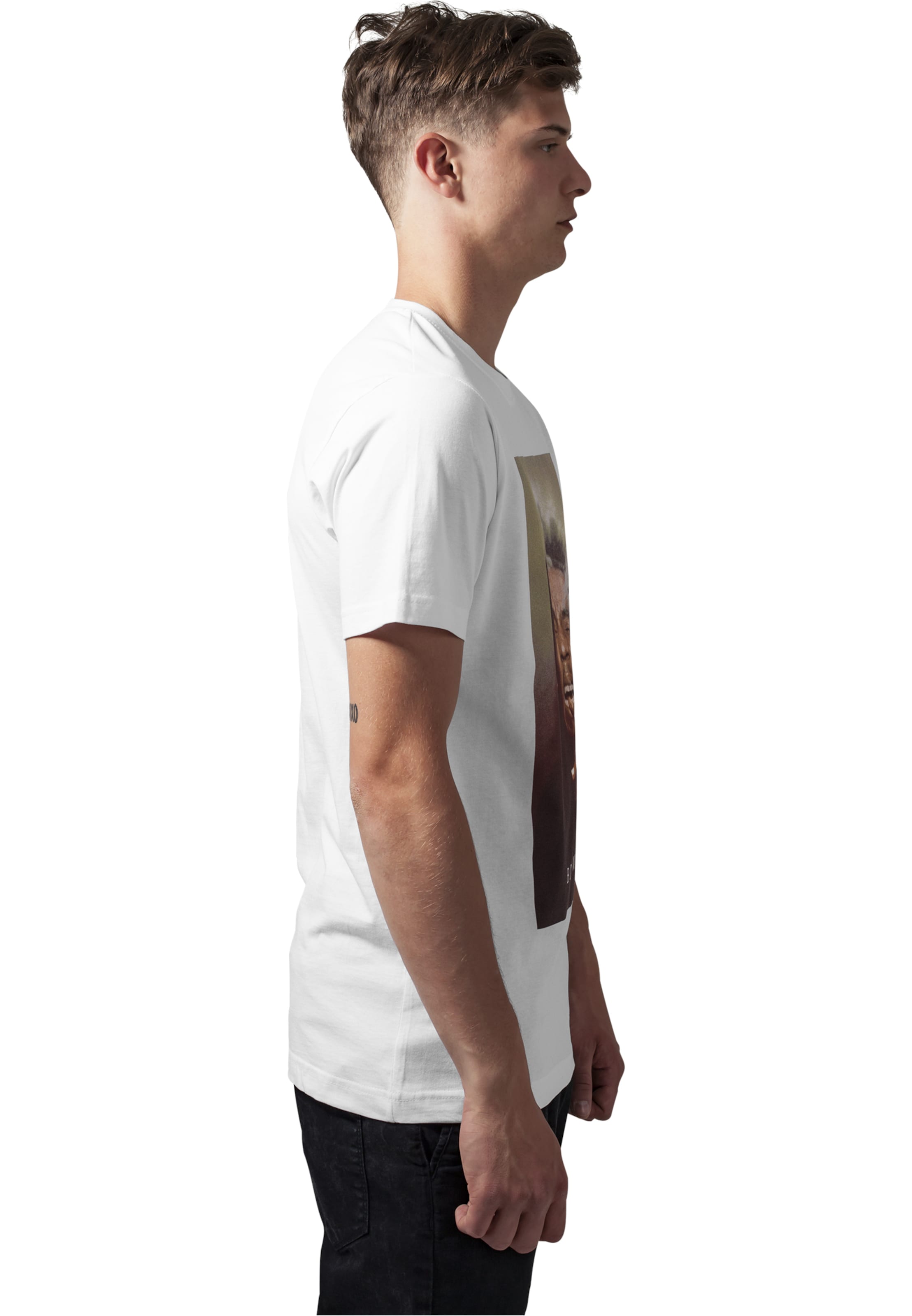 Mister Tee Shirt 'Bob Marley Smoke' in White