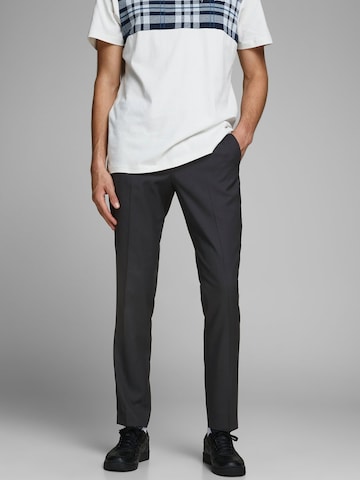 Coupe slim Pantalon à plis 'Solaris' JACK & JONES en noir : devant