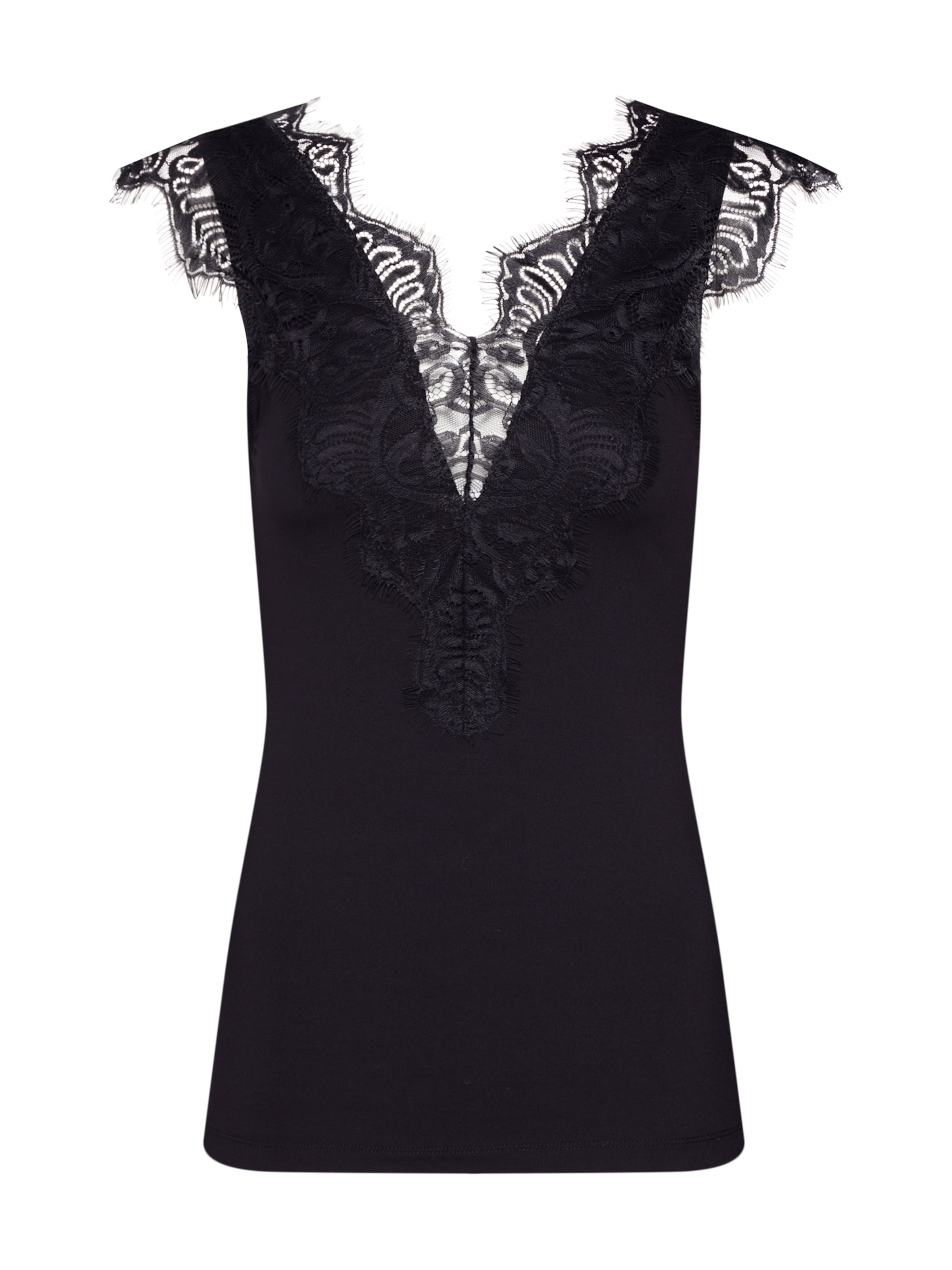 PIECES Top 'Ilu' - fekete: elől