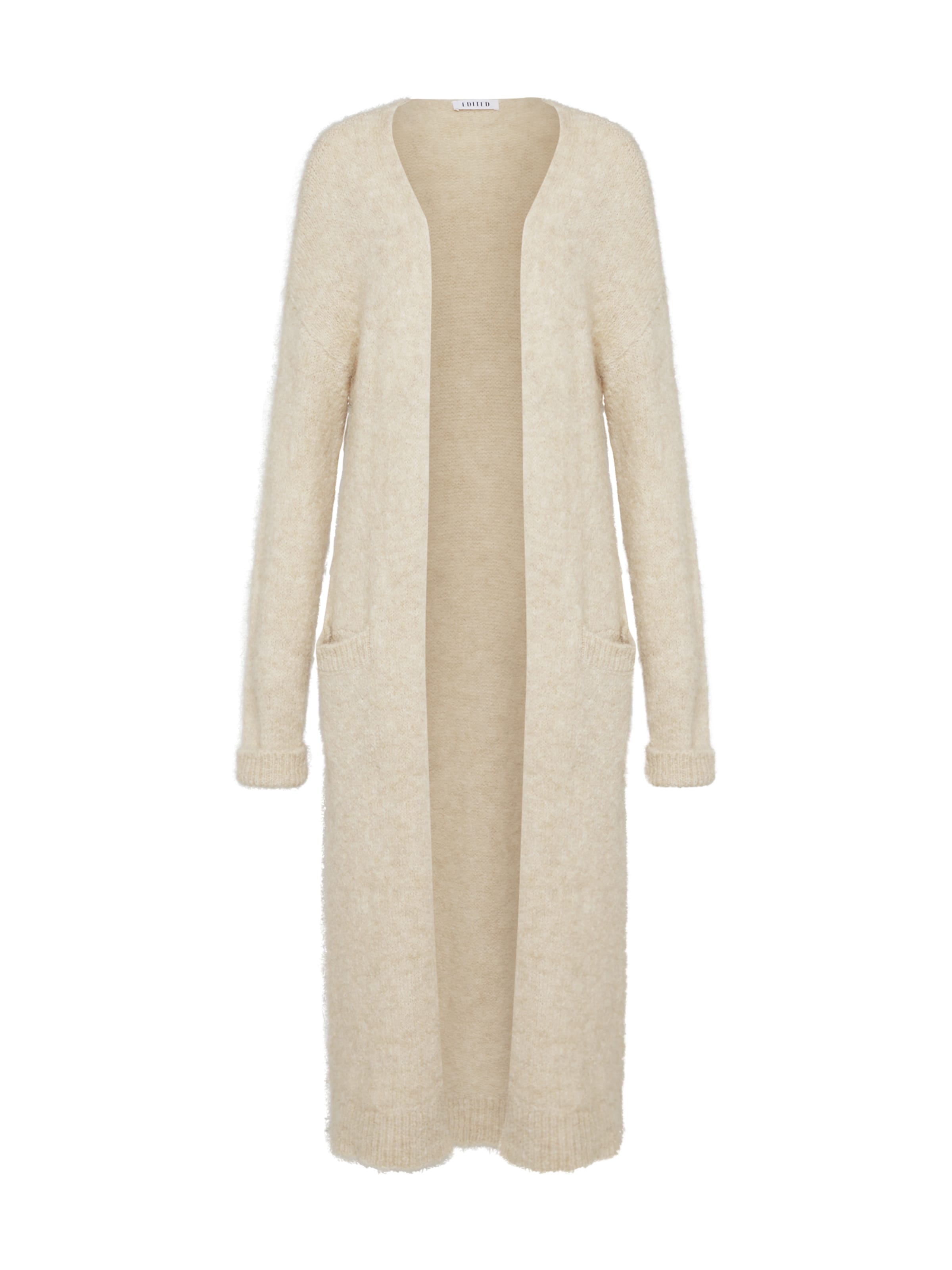 EDITED Knitted coat 'Caesar' in Beige: front