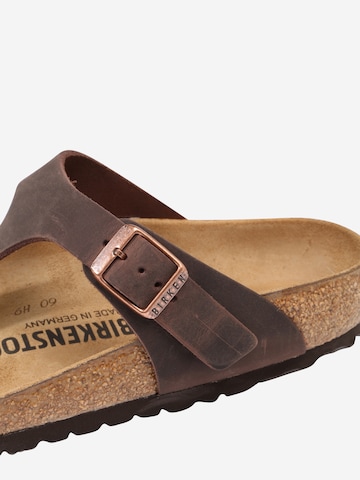 BIRKENSTOCK Žabky 'Gizeh' – hnědá