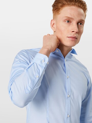 JACK & JONES Super Slim Fit Button Up Shirt 'Parma' in Blue