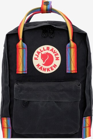 Fjällräven Kanken Rainbow Mini City Rucksack 28 cm in Schwarz: predná strana