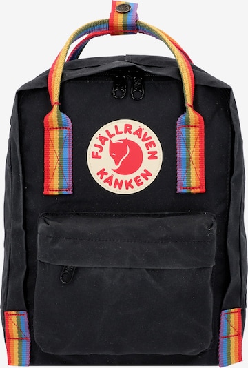 Fjällräven Kanken Rainbow Mini City Rucksack 28 cm in rot / schwarz, Produktansicht