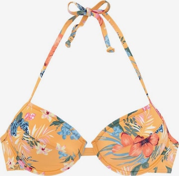 Push-up Top per bikini 'Maui' di BENCH in giallo: frontale