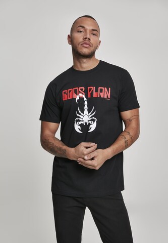 Mister Tee Shirt 'Gods Plan' in Zwart: voorkant