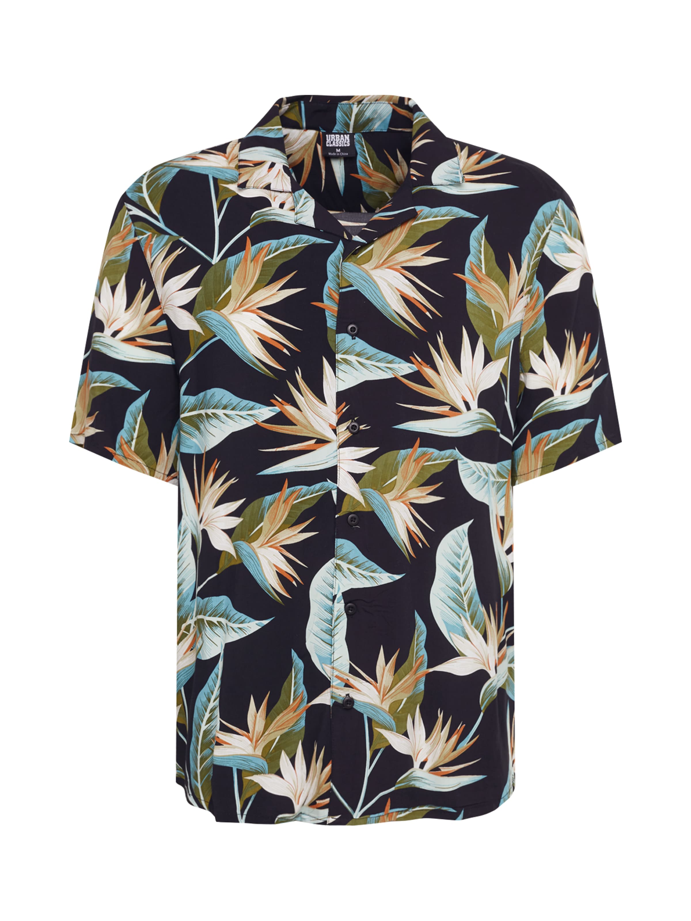 Regular fit Cămașă de la Urban Classics pe negru: față