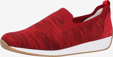 ARA Slip-Ons in Red: front