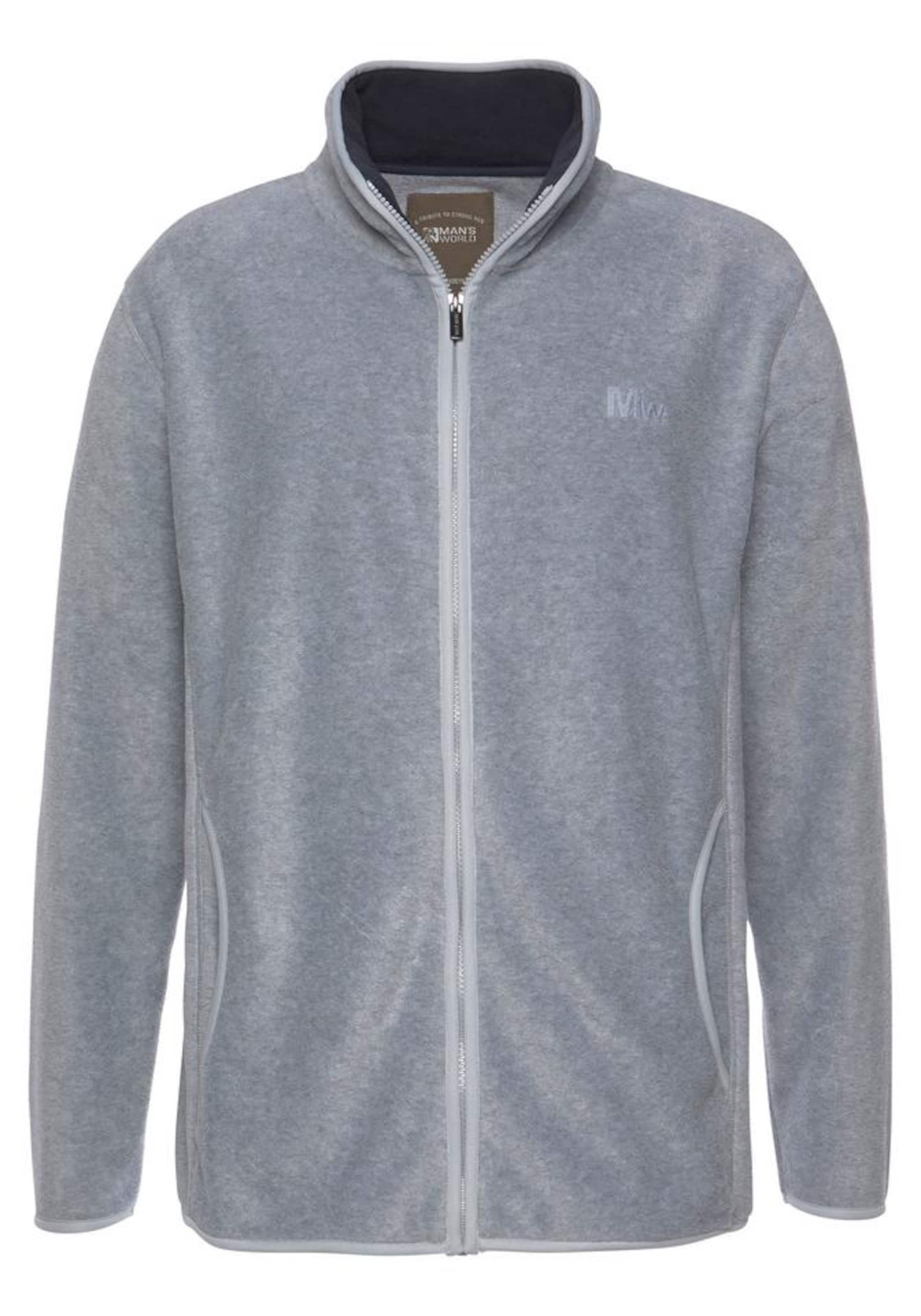 Man's World Fleecejacke in Grau: Vorderseite