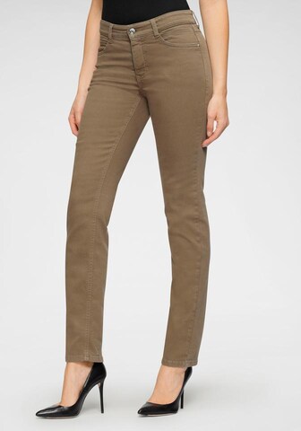 MAC Slim fit Jeans 'Angela' in Brown: front