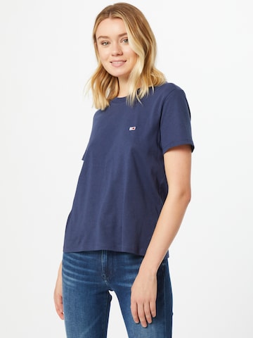 T-shirt Tommy Jeans en bleu : devant