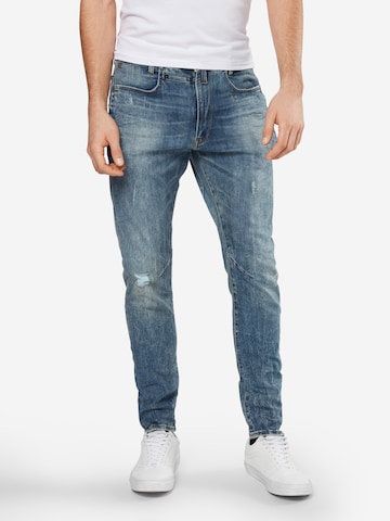 G-Star RAW Slimfit Jeans 'D-Staq 3D' i blå: framsida