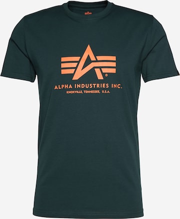 T-Shirt ALPHA INDUSTRIES en vert : devant