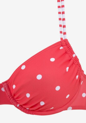 s.Oliver T-Shirt Bikinitop 'Audrey' in Rot