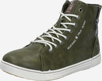 MUSTANG High-Top Sneakers in Green: front