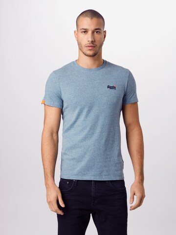 Superdry Tapered Shirt in Blue: front