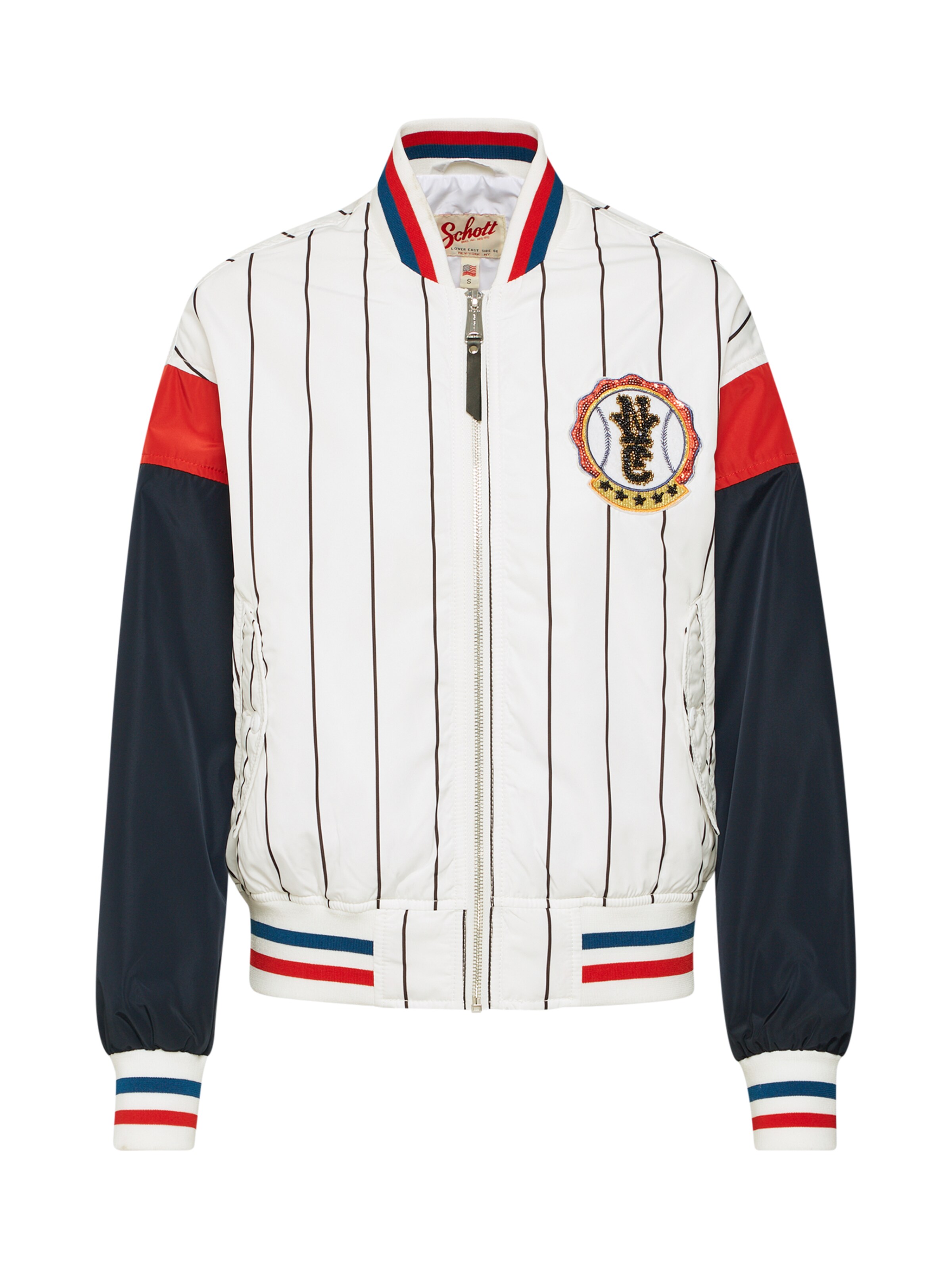 Schott NYC - Tussenjas 'JKT Team W' in de kleur Kobaltblauw