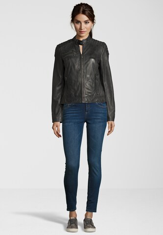 7ELEVEN Lederjacke 'Riviera' in Grau