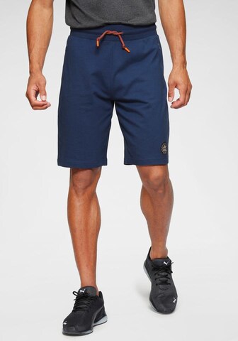 BRUNO BANANI Regular Sweatshorts in Blau: predná strana