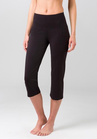 LASCANA ACTIVE Skinny Workout Pants in Black: front