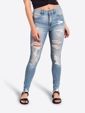 HOLLISTER Slimfit Jeans in Blauw: voorkant