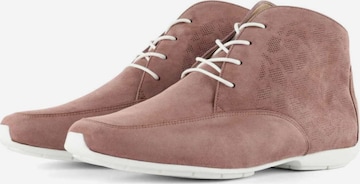 PETER KAISER Lace-Up Ankle Boots in Pink: front