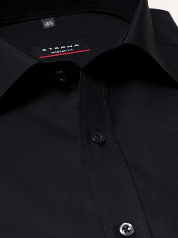 ETERNA Regular fit Button Up Shirt in Black