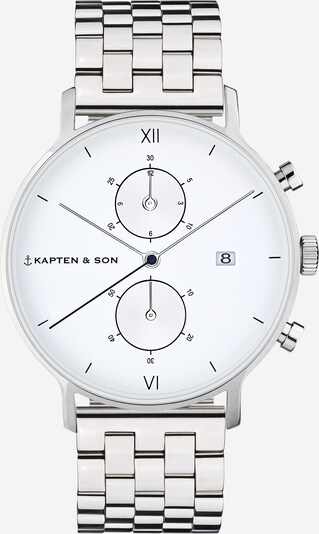 Kapten & Son Analog Watch 'Chrono Silver Steel' in Silver, Item view