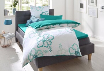 MY HOME Spannbettlaken in Blau