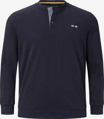 Sweat-shirt ' Viljar ' Jan Vanderstorm en bleu : devant