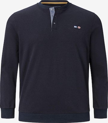 Jan Vanderstorm Sweatshirt ' Viljar ' in Blauw: voorkant