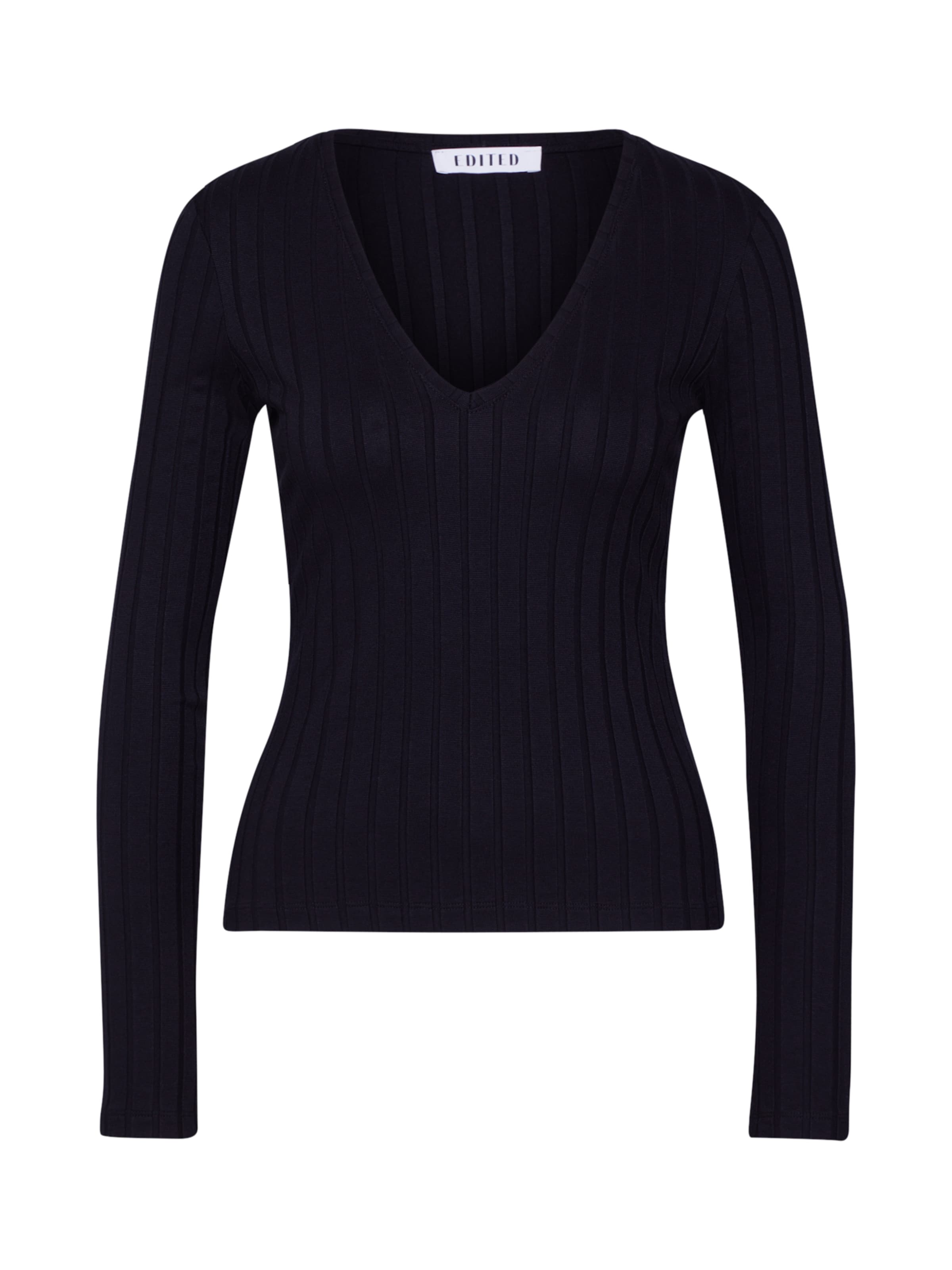 EDITED Тениска 'Elin' в черно: отпред