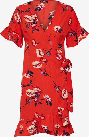 Boohoo - Vestido de verão em vermelho: frente