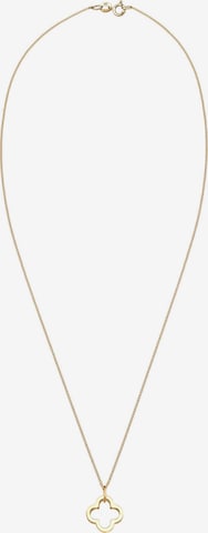 ELLI PREMIUM Halskette 'Kleeblatt' in Gold: front