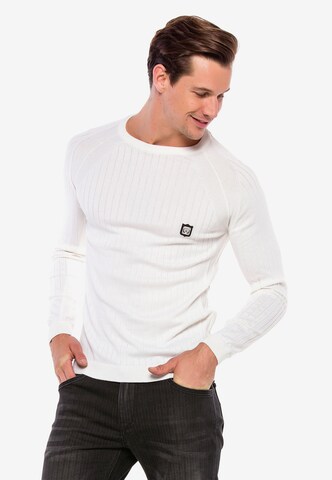 CIPO & BAXX Pullover in Weiß